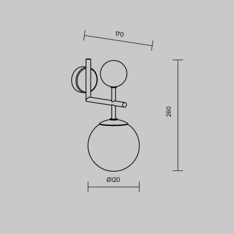 Настенный светильник Maytoni Museo MOD436WL-01BS