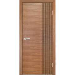 Купить Межкомнатная дверь шпон Гладкая фрезеровка дуб натуральный глухая