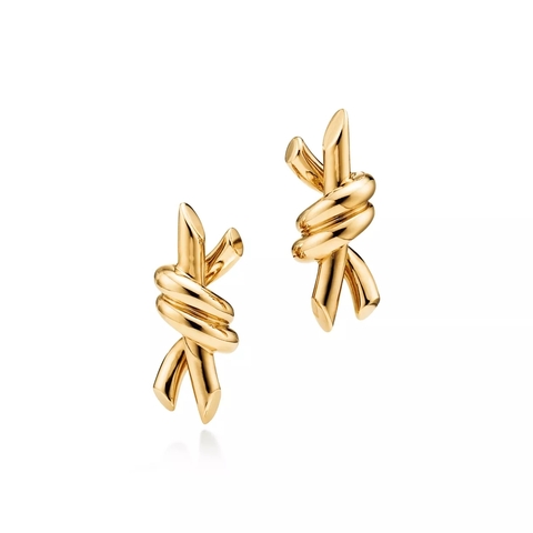 Серьги из жёлтого золота 18k,Tiffany 💠Knot