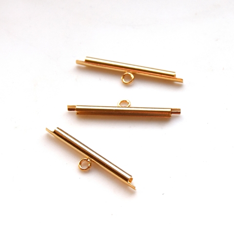 Концевик для полотна в технике ткачества 10мм. под золото