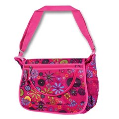 
          Сумка женская/для девочки Alingar, 250х300х110 мм, "Цветы", рем.через плечо, 1 отделение, влагост. текстиль, внеш. карманы, розовый (цветочный узор)