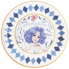 Тарелка С ДР Буратино Мальвина 17см 6шт