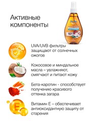 Floresan Солнцезащитная серия PARADISE Масло для быстрого загара Карибское SPF 10, 160мл