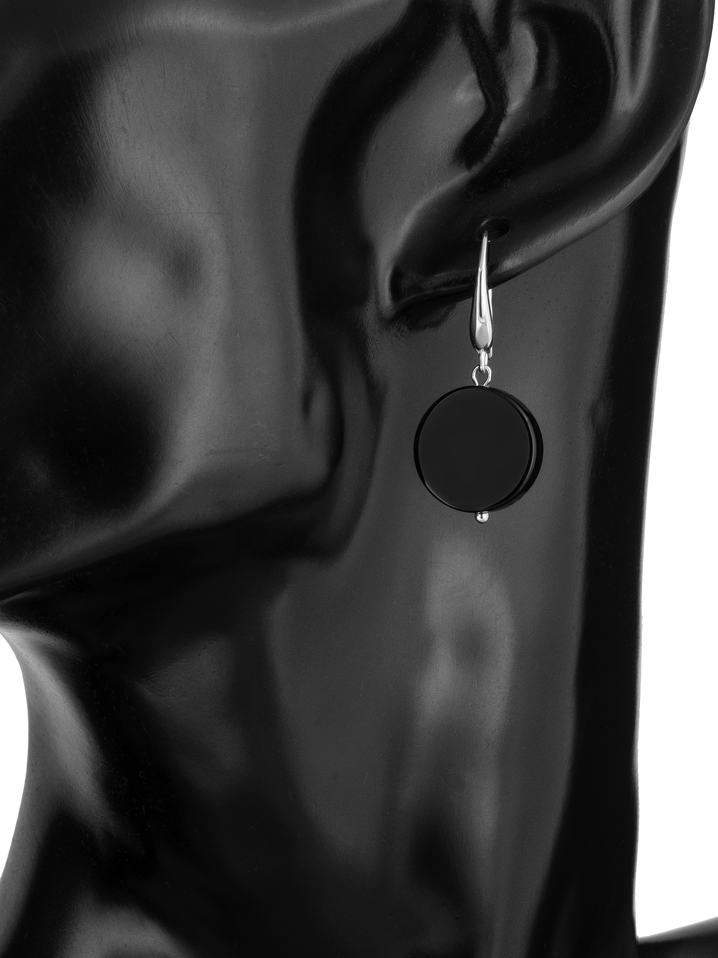 Ювелирные серьги с агатом