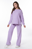 Утепленный спортивный костюм для беременных 13419 сиреневый