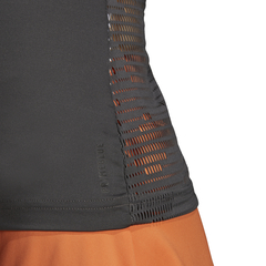 Топ теннисный Adidas Y-Tank Primeblue Tank Top Women - grey six/true orange