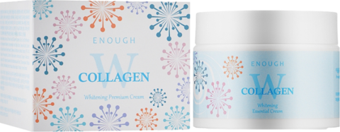 Enough W Collagen Pure shining cream Крем для лица осветляющий с морским коллагеном
