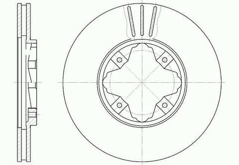 Диск тормозной вентилируемый G-brake  GR-02334