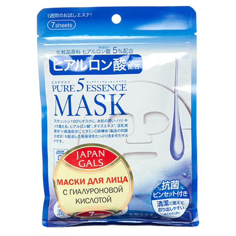 Japan Gals Hyaluronic acid mask Маска с гиалуроновой кислотой