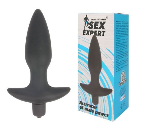 Анальная пробка Sex Expert с вибрацией - 10,5 см. - Sex Expert Sex Expert SEM-55114