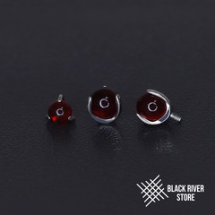 Ball 3-Prongs 3мм/4мм Garnet