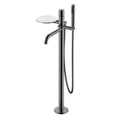 Boheme 129-SGM Смеситель STICK напольный Shine Gun Metal с ручкой DIMOND фото