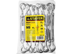 STAYER DIN 1480, М8, 10 шт, талреп крюк-крюк (30525-08)