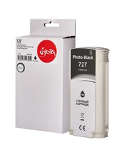 Струйный картридж Sakura B3P23A (№727 Photo Black) для HP Designjet T920/T930/T1500/T1530/T2500/T2530, водорастворимый тип чернил, фото-черный, 130 мл.