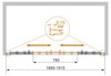 Душевая дверь в проем Cezares PRATICO-BF-2 PRATICO-BF-2-200-P-Cr