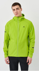 Элитная беговая ветрозащитная куртка с капюшоном Nordski Pro Energy 2.0 Lime Green мужская