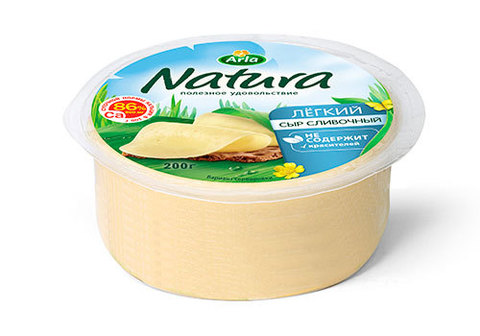Сыр "Сливочный легкий" Arla Natura, 200г