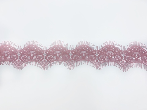 Кружево реснички пыльно-розовое (6*270 см)