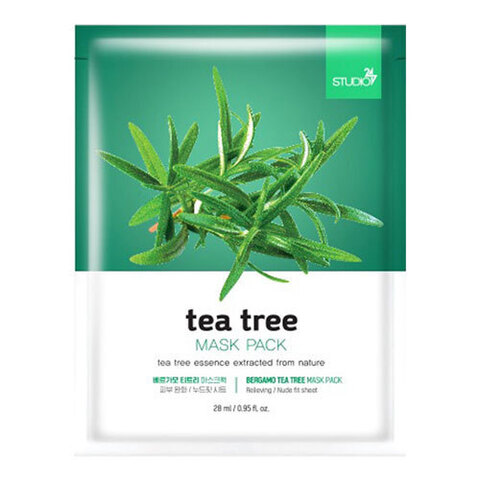 Bergamo Tea Tree Mask Pack - Маска тканевая для лица с чайным деревом