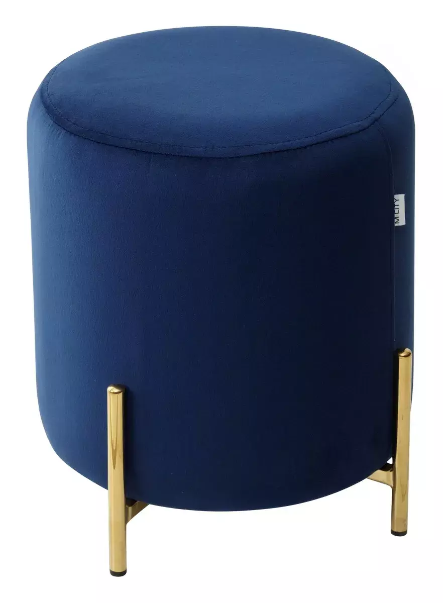 Пуф для гостиной RICE BLUVEL-86 NAVY BLUE / GOLD М-City