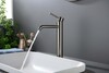 Aquatek AQ1304BGM AQ1304BGM ЕВРОПА смеситель для раковины высокий 215, без донного клапана, шлиф. черный хром
