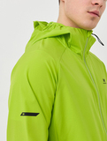 Элитная беговая ветрозащитная куртка с капюшоном Nordski Pro Energy 2.0 Lime Green мужская