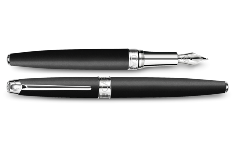 Ручка перьевая Caran d'Ache Leman Black Matte SP, F (4799.486)