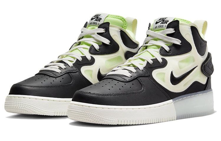Nike Air Force 1 React Black Neon Hyper Sneakers