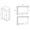 Abber AG30130B5-S60B5 Душевой уголок, 130x60x190, цвет: чёрный