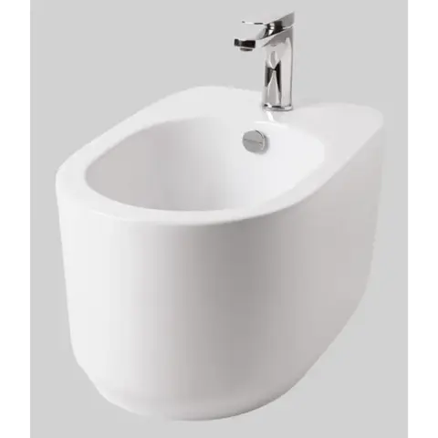ArtCeram GIB001 01 00bi*1 /Hidra Gio Evolution Биде подвесное 37х55 см, с креплением, с 1 отв под смеситель, цвет белый