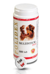 POLIDEX "Мультивитум Плюс" поливитаминно-минеральный комплекс для щенков и собак мелких и средних пород