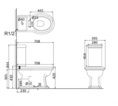 DI1002 УНИТАЗ-КОМПАКТ Creo HDCI386P Creo нано белый с сиденьем