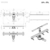 Am.Pm W01SC-S11-060-05BM MasterFlow Трап для душа линейный универс затвор Slim line 60см цвет черн мат