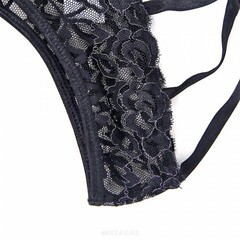 Стринги с доступом Black Bow, 3XL