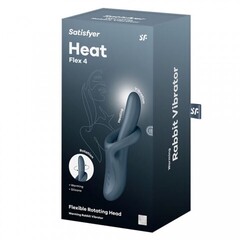 Вибратор с ротацией Satisfyer Heat Flex 4 серый (c подогревом)