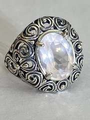 Батуми-роз.кварц (кольцо из серебра)