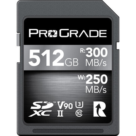 Карта памяти ProGrade Digital 512GB UHS-II SDXC 300/ 250 MB/s V90