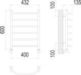 Полотенцесушитель Terminus Виктория П6 400х600