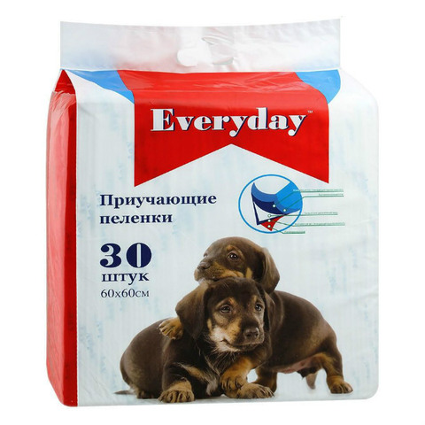 Everyday пеленки для животных впитывающие гелевые 30 шт 60х60 см