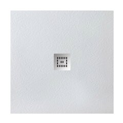 BelBagno TRAY-MR-UNO-A-80-35-W-CR Поддон из искусственного мрамора в комплекте с сифоном с декоративной накладкой (хром) фото