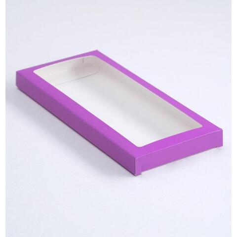 Подарочная коробка под плитку шоколада, фиолетовая, 17,1х8х1,4см,1 шт   4680019