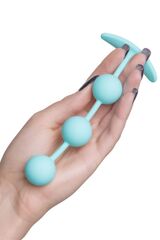 Мятные анальные шарики на сцепке Triplex - 15 см. - 