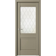 Межкомнатная дверь Рим серый со стеклом