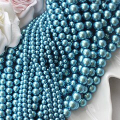 Майорка васильково-синяя 6 мм, 1 нить, МА175