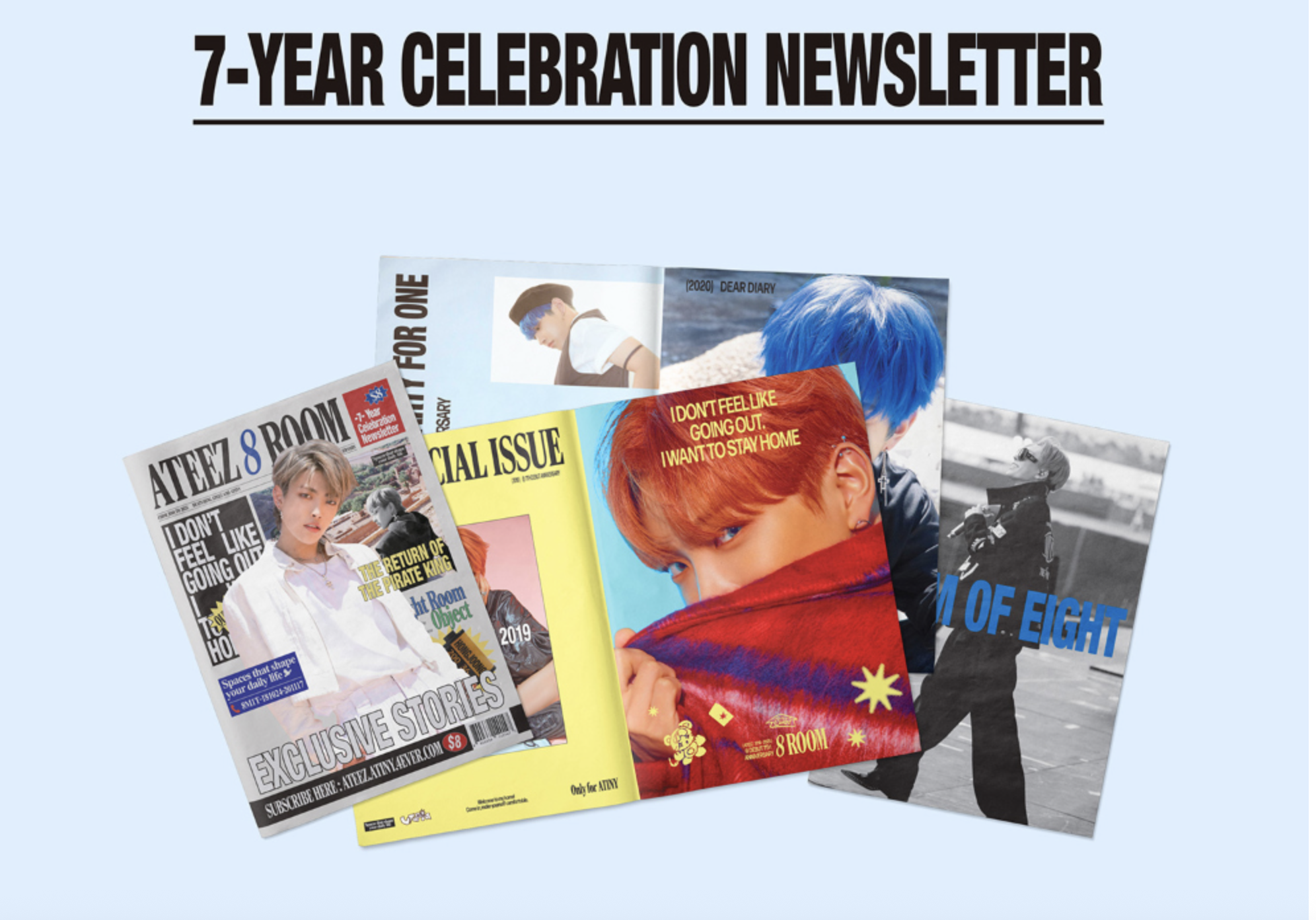 Купить Мерч ATEEZ POP-UP '8ROOM' - 7-YEAR CELEBRATION NEWSLETTER
