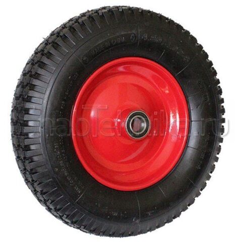 Колесо PR3007-12 пневматическое (4.80/4.00-8) сварной диск, диаметр 390 мм, ось 12 мм, симметричное