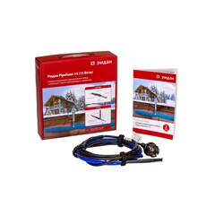 Саморегулирующийся нагревательный кабель Ридан Pipeheat-15, 10 м, 150 Вт с вилкой