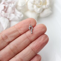 Подвеска Вопросительный знак 12*5 мм, родий, П163