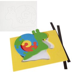 
          Пазлы мягкие магнитные, 300 х 210 мм, "Улитка", 3 +, 6 элементов, для игры в ванной и на холодильник, европодвес