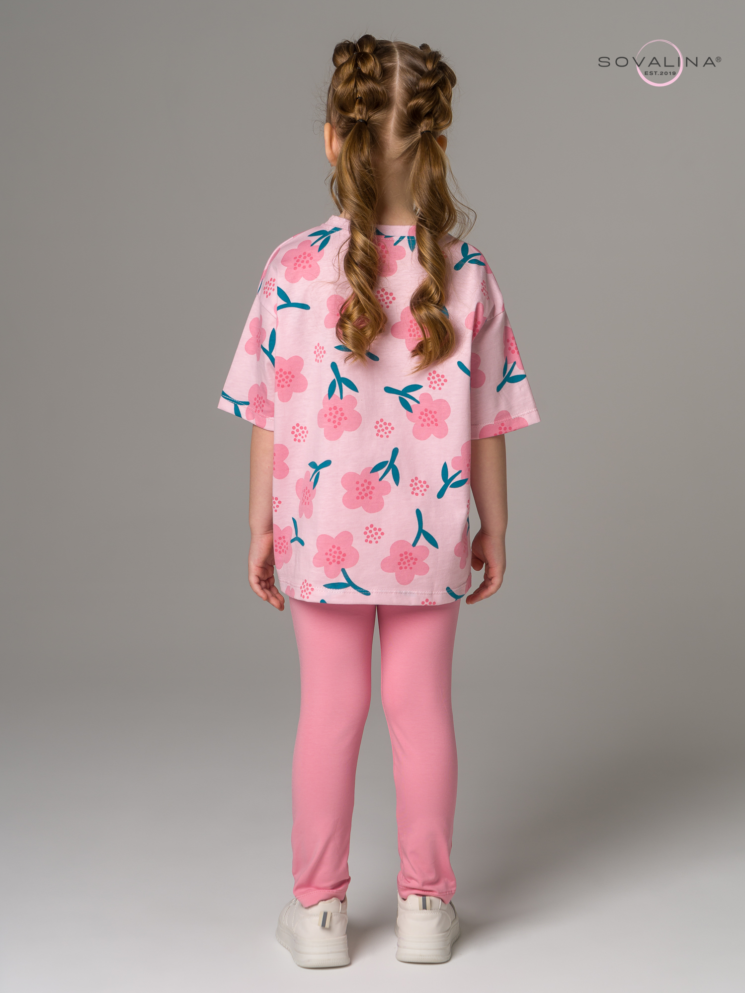 Костюм Мун незабудки на пудре-пудра